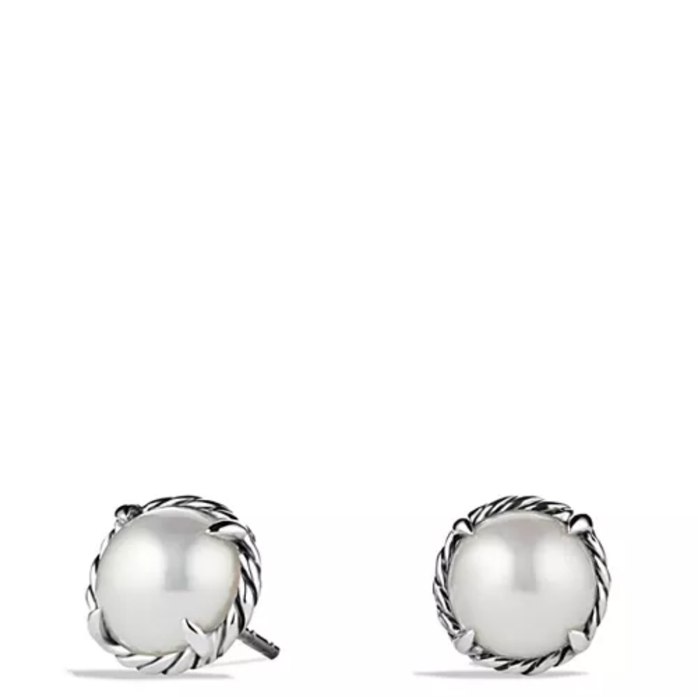 David Yurman Chatelaine Pearl Stud Earrings